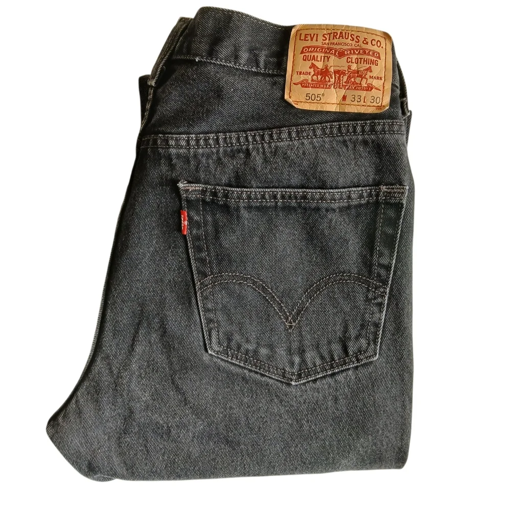 Levi's 505 Regular Fit Jeans Size 33×30 Retro Style